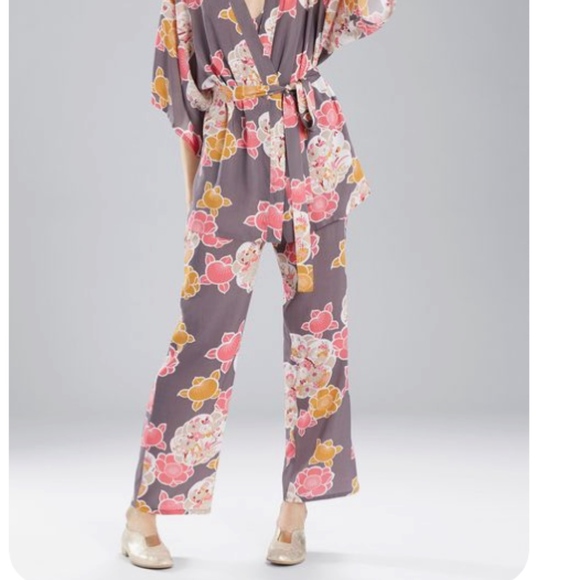 Natori Other - Josie Natori PJ pants charcoal and hibiscus